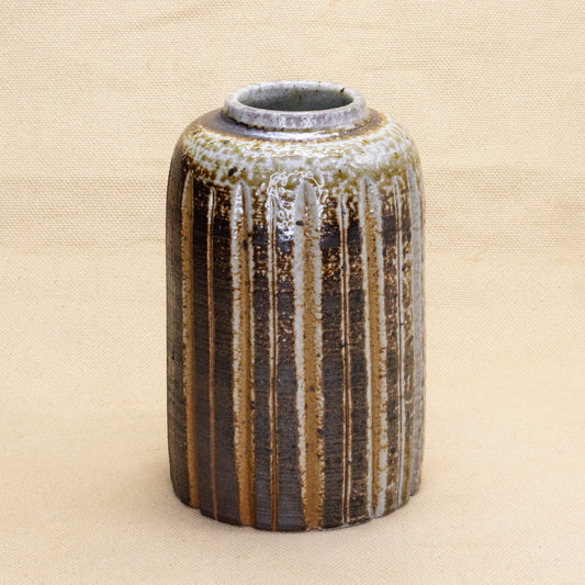 Striped Soda Fired Vase 2 by Brooke Hanson