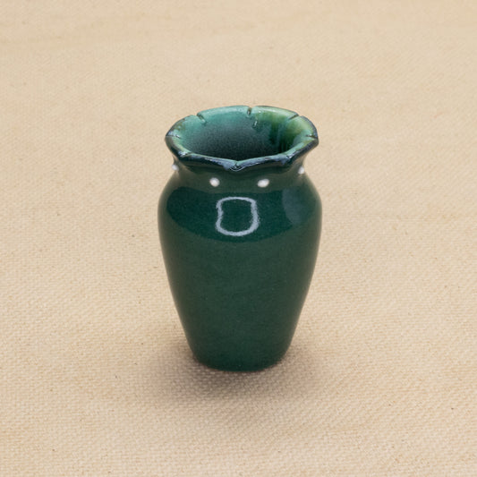 Forest Green Smol Vase by The Introverted Potter