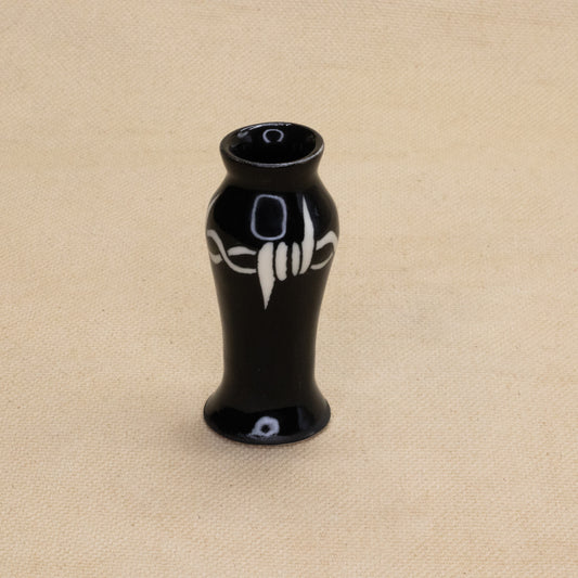 Black Barbwire Smol Vase by The Introverted Potter