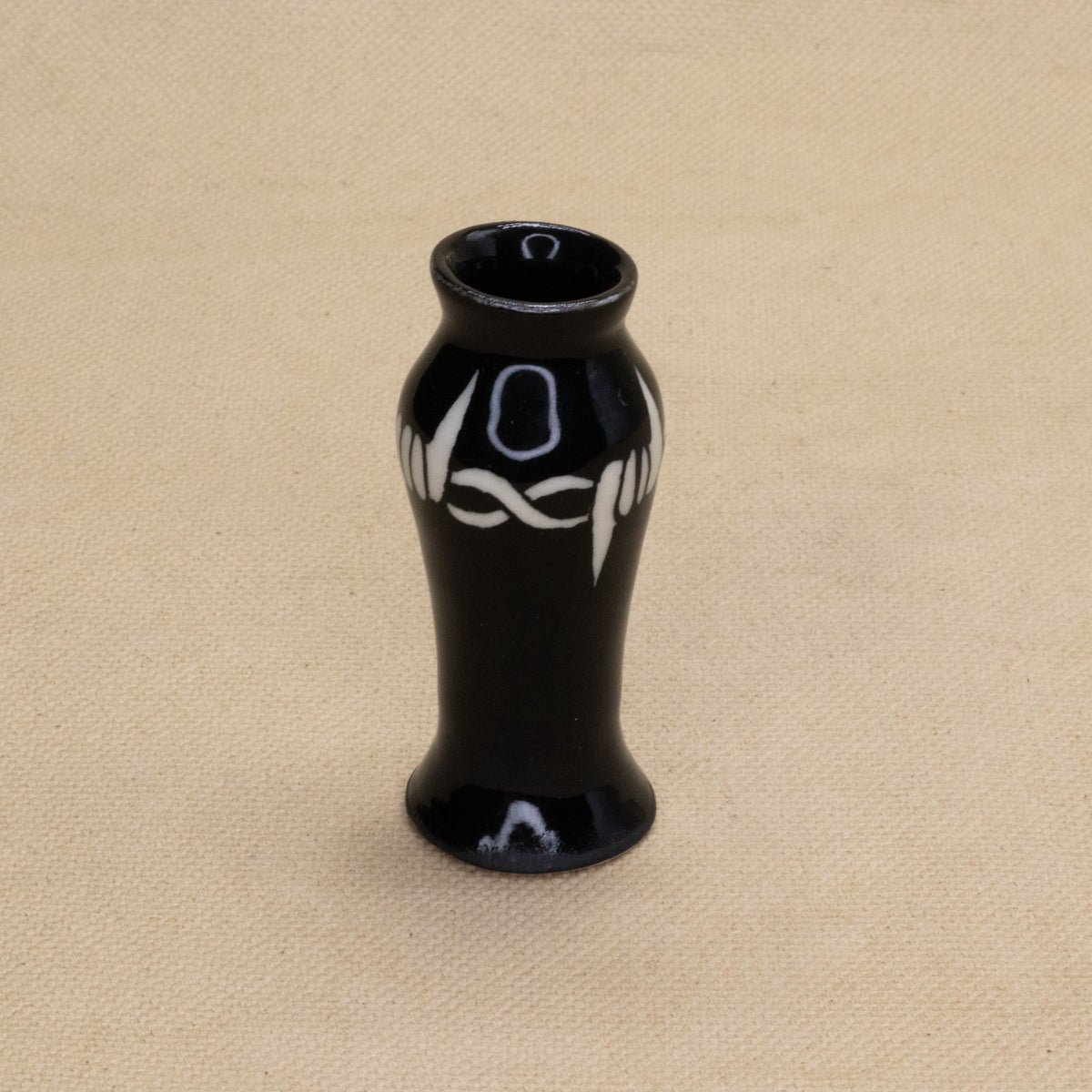 Black Barbwire Smol Vase by The Introverted Potter