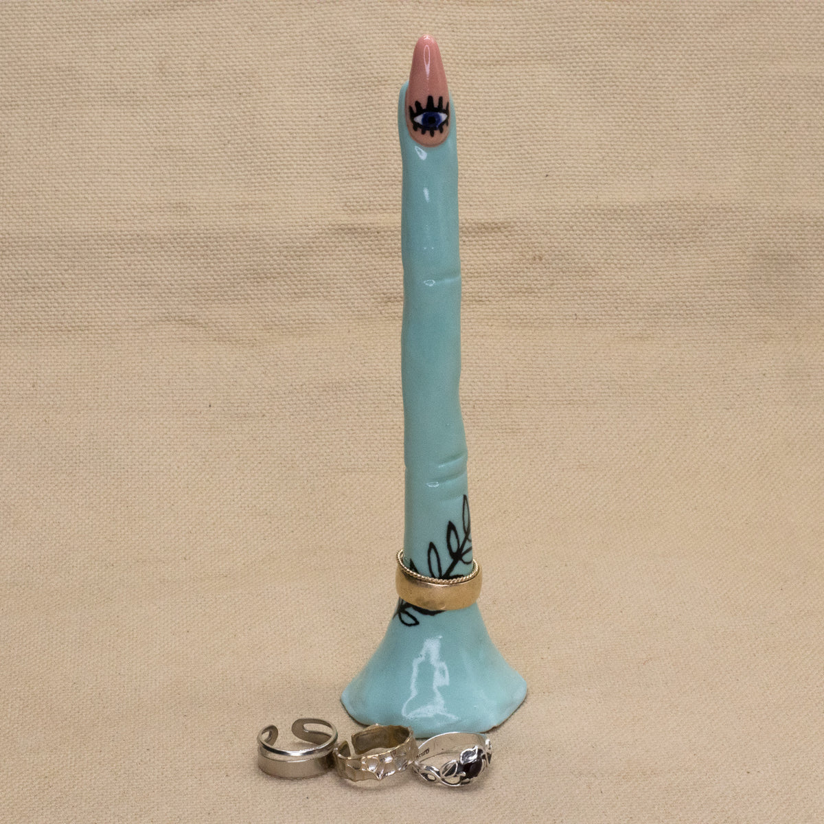 Seafoam Witch Finger Ring Holder by The Introverted Potter