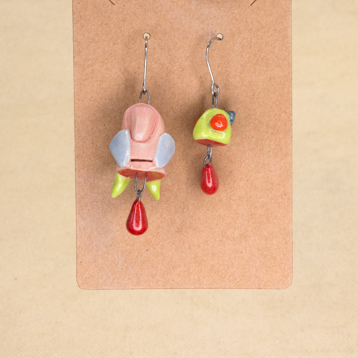 Dead Fly Earrings (Green) by Gabs Conway