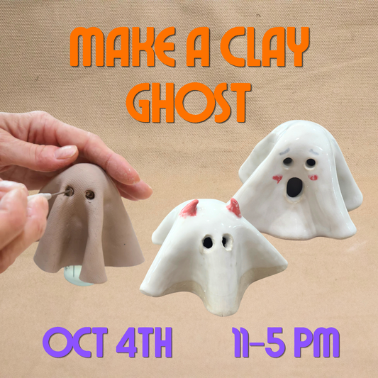 Make a Clay Ghost - October 4th from 11-5pm