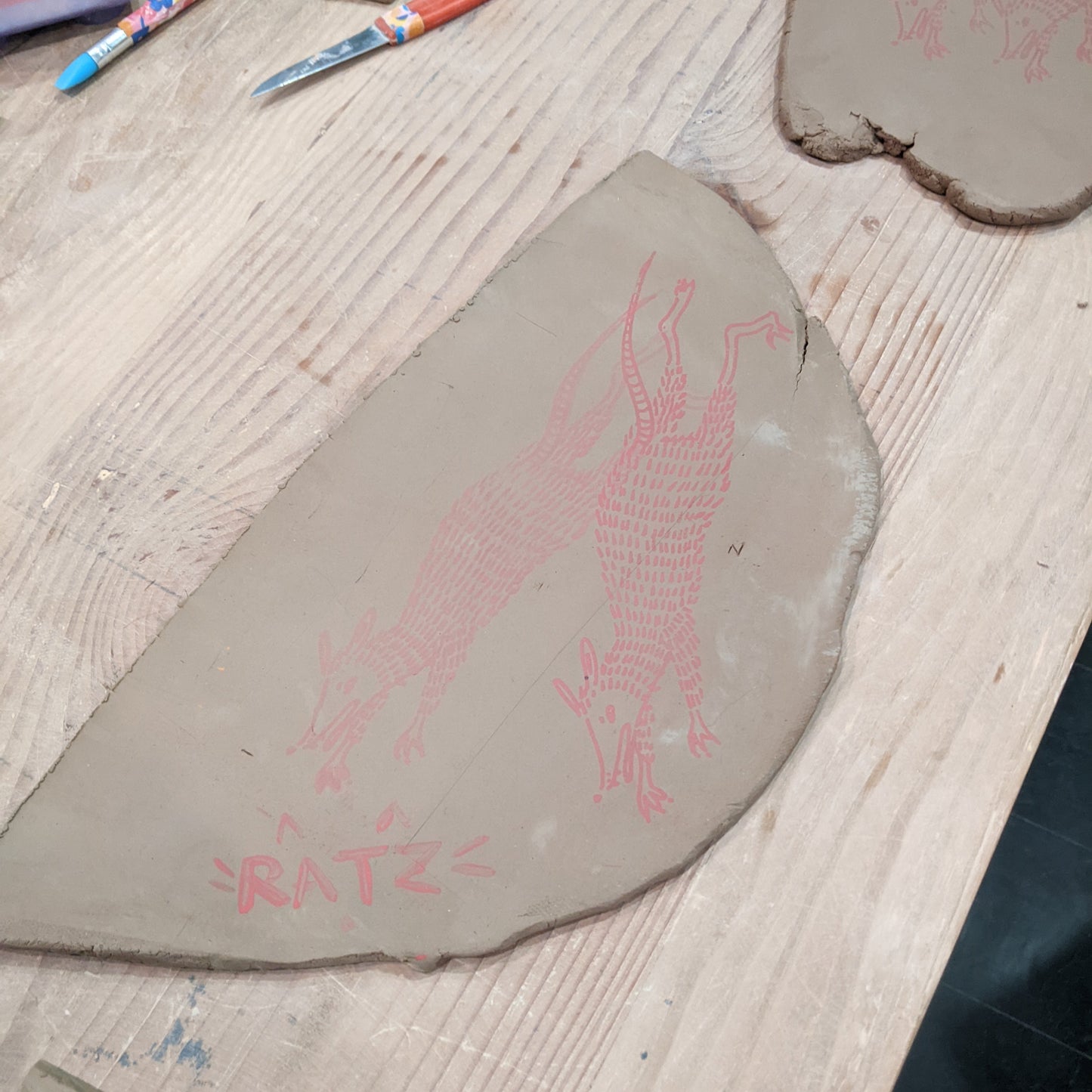 Printmaking on Clay, February 8th, 12pm - 3:30pm