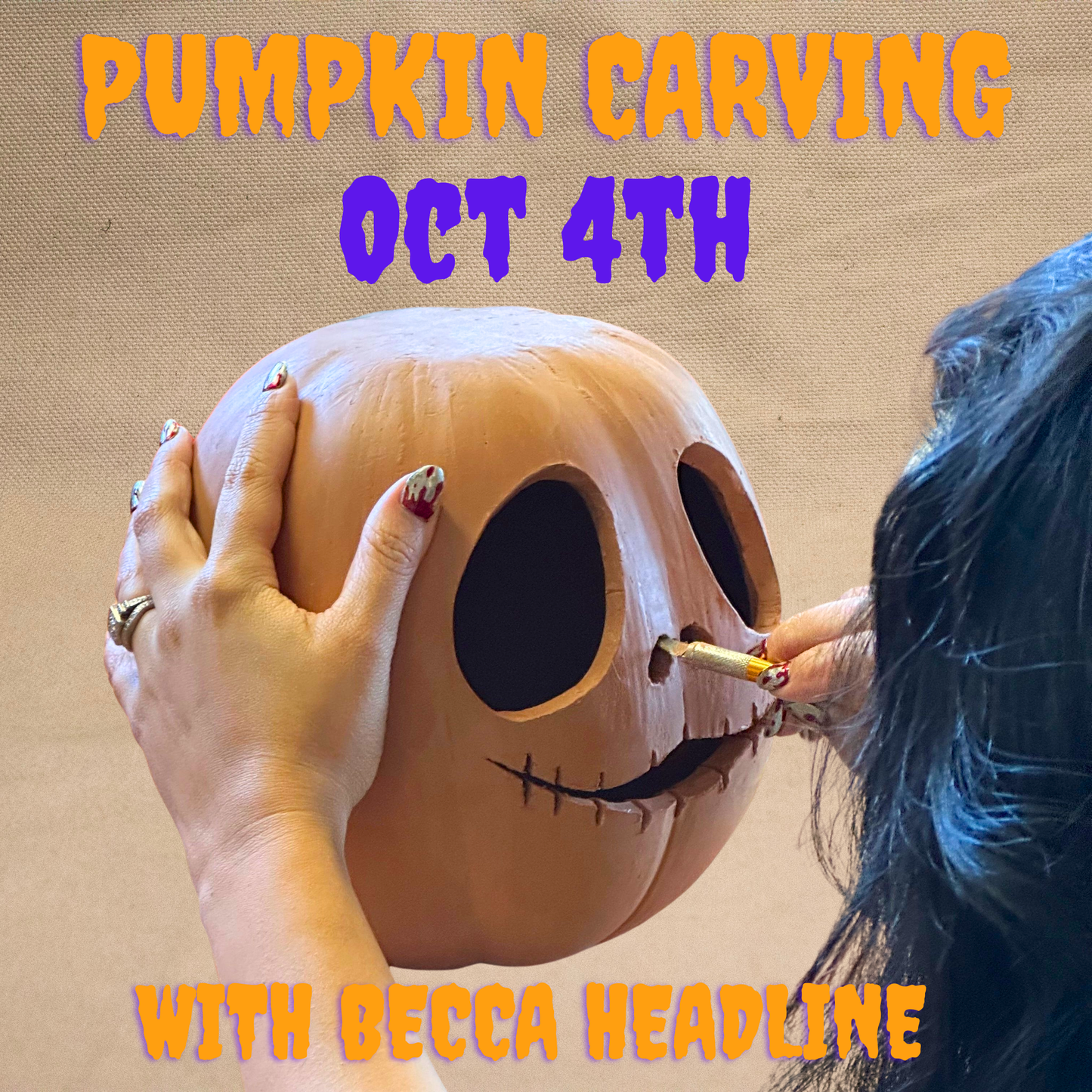 Pumpkin Carving Workshop with Becca Headline