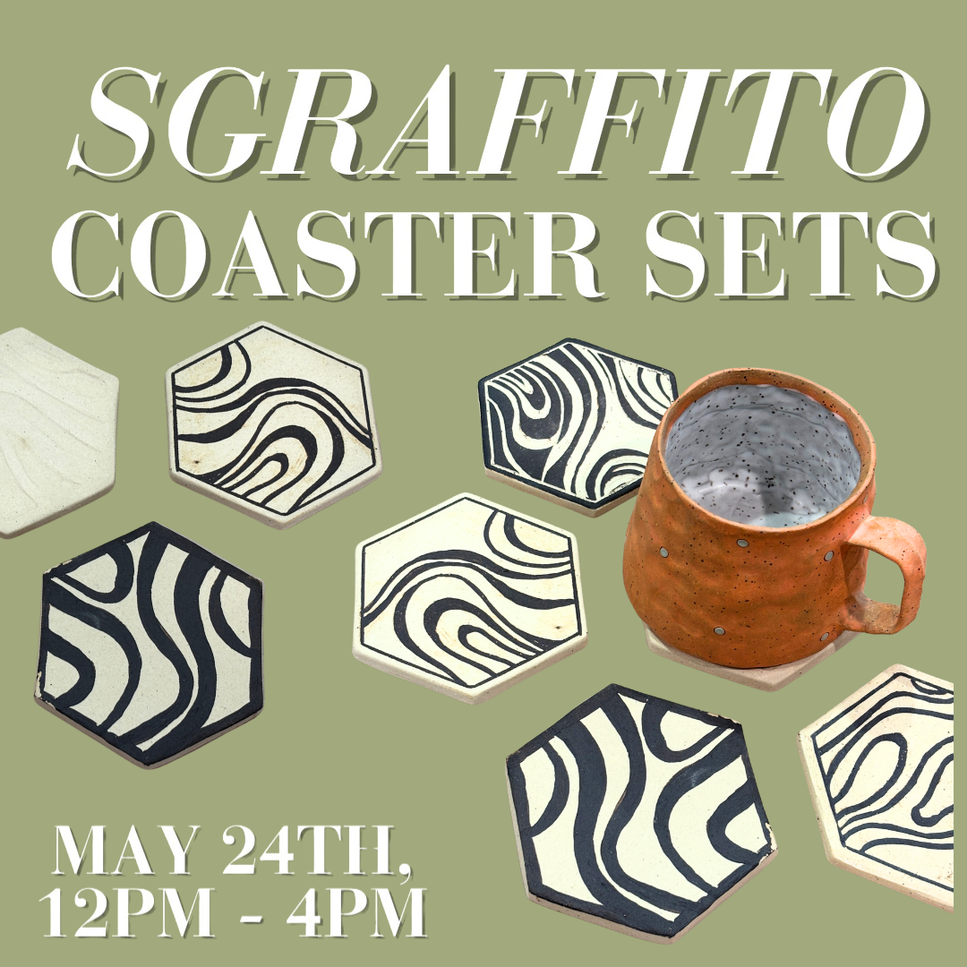 Sgraffito Coaster Sets, with Jem Tong, May 24th, 12pm - 4pm