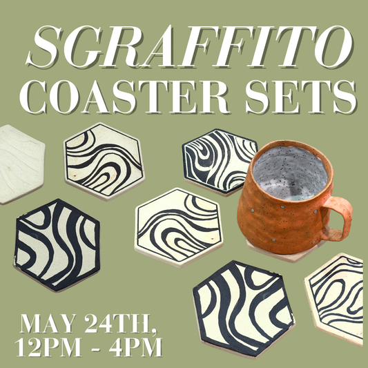 Sgraffito Coaster Sets, with Jem Tong, May 24th, 12pm - 4pm