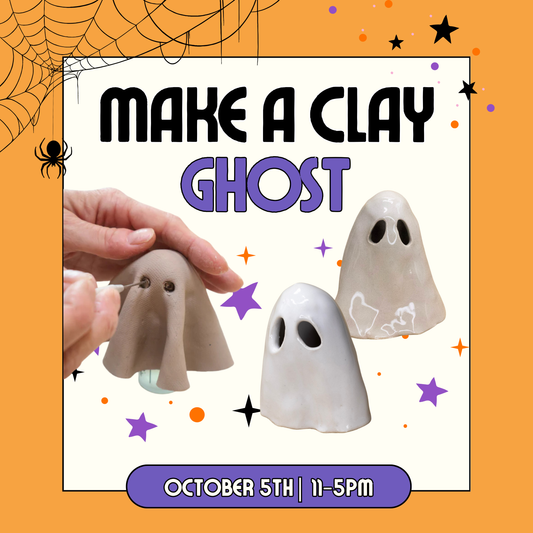 Make a Clay Ghost - October 5th from 11-5pm
