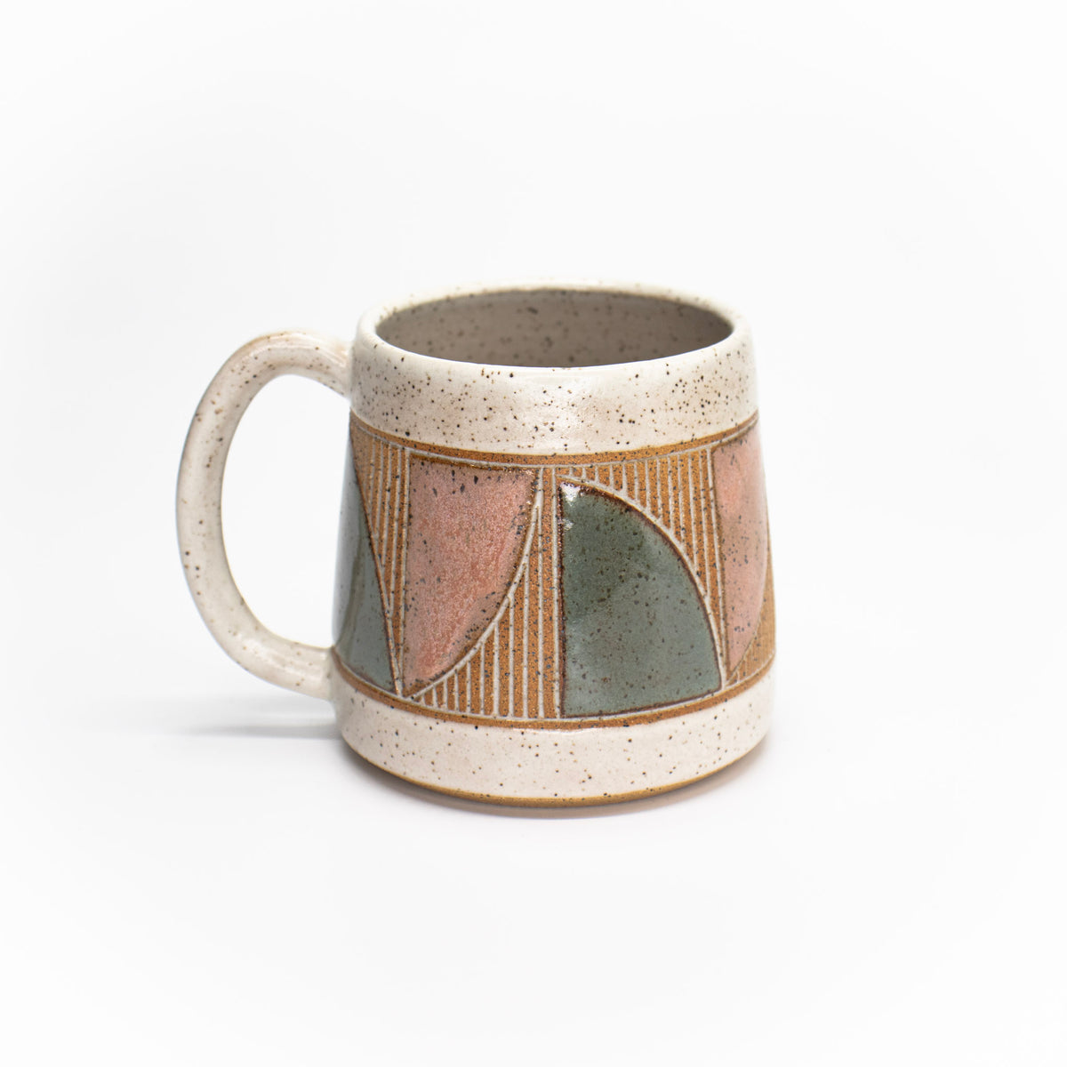 Quad Mug (Rhubarb/Sage) by Sanctuary Ceramics