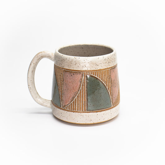 Quad Mug (Rhubarb/Sage) by Sanctuary Ceramics