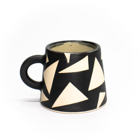 Small Pyramid White Contrast Mug by Emilie Skytta