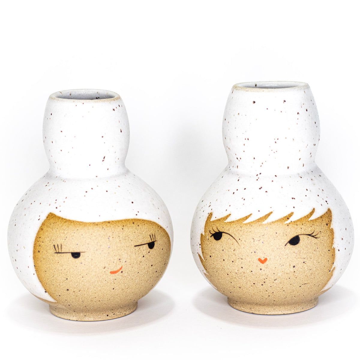 White Buddy Vase by Jennifer Fujimoto
