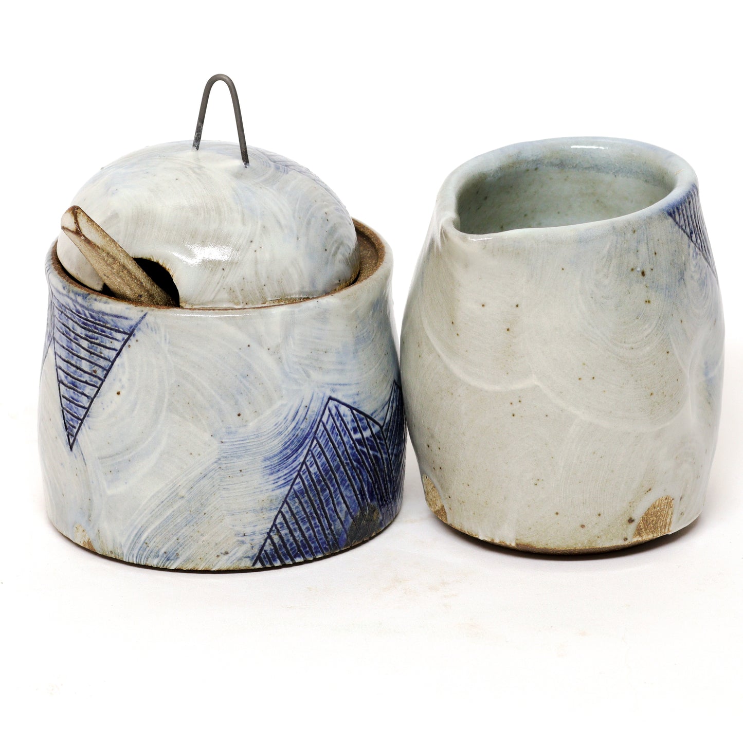 Mountain Cream and Sugar by Sarah Steininger Leroux