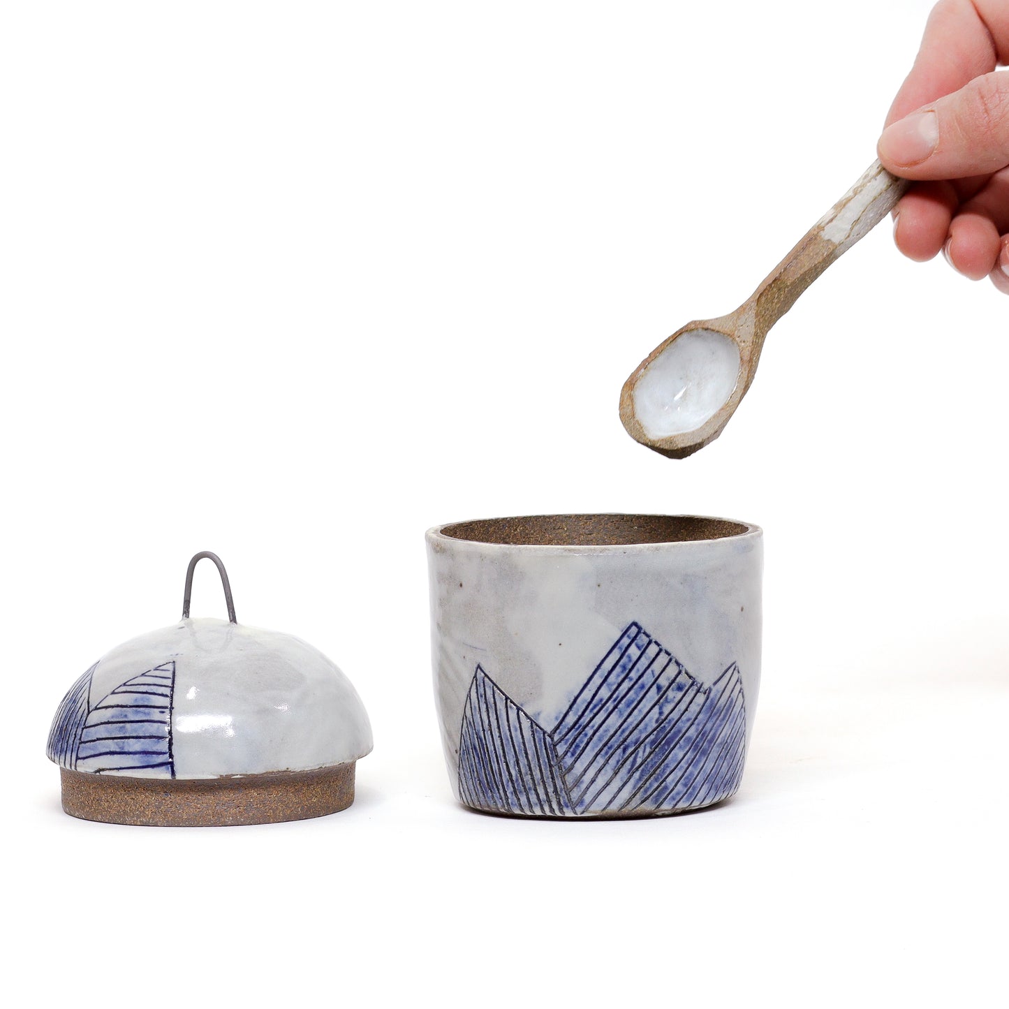 Mountain Cream and Sugar by Sarah Steininger Leroux