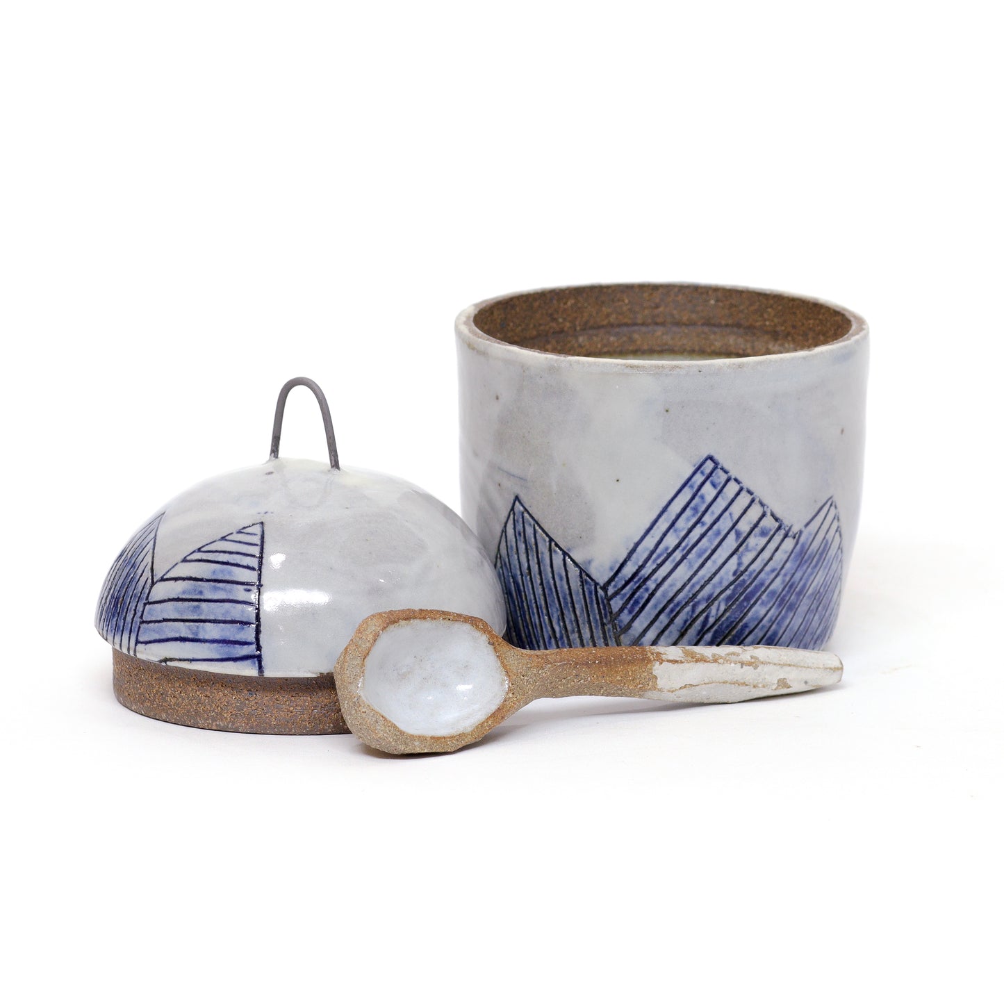 Mountain Cream and Sugar by Sarah Steininger Leroux