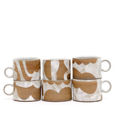 White Shapes Mugs by Sarah Steininger Leroux