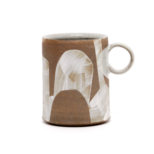 Tall White Shapes Mugs by Sarah Steininger Leroux