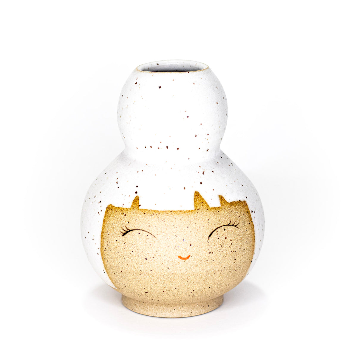 White Buddy Vase by Jennifer Fujimoto