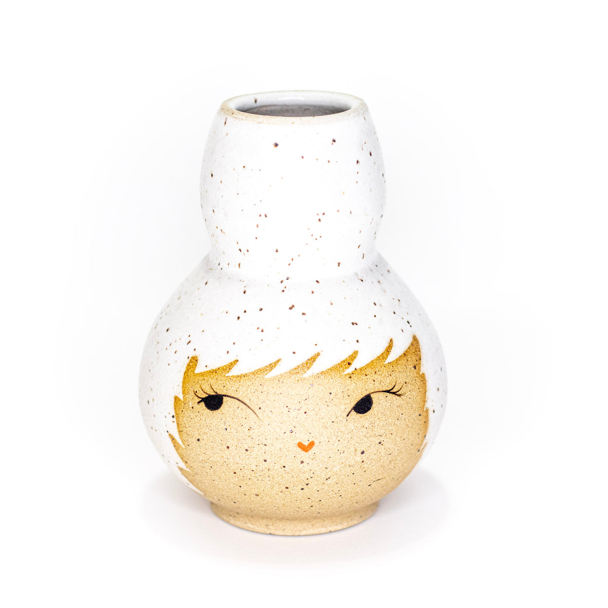 White Buddy Vase by Jennifer Fujimoto