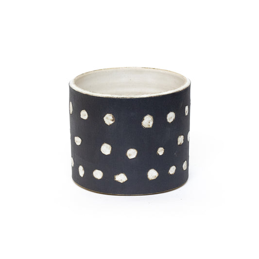 White Dots Cachepot/Planter by Theresa Choi