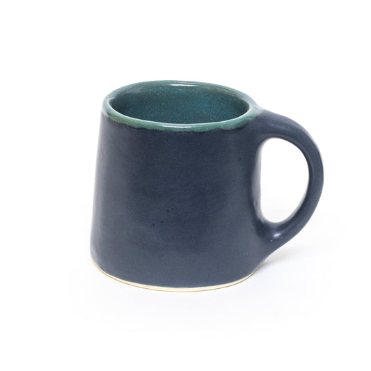 Charcoal and Dark Green Mug by Stacey Schultz