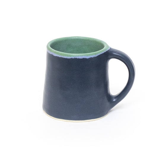 Charcoal and Light Green Mug by Stacey Schultz