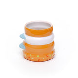 Tangerine Confetti Nub Cup by Beanstalk Ceramics