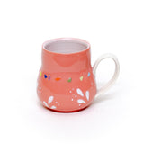 Rose Red Confetti Mug by Beanstalk Ceramics