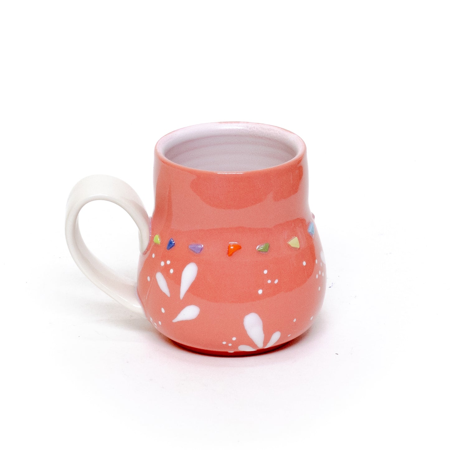 Rose Red Confetti Mug by Beanstalk Ceramics
