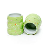 Squiggle Green Confetti Cup by Beanstalk Ceramics