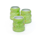 Squiggle Green Confetti Cup by Beanstalk Ceramics