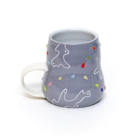 Slate Blue Confetti Mug by Beanstalk Ceramics