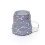 Slate Blue Confetti Mug by Beanstalk Ceramics