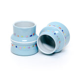 Turquoise Confetti Ring Cup by Beanstalk Ceramics