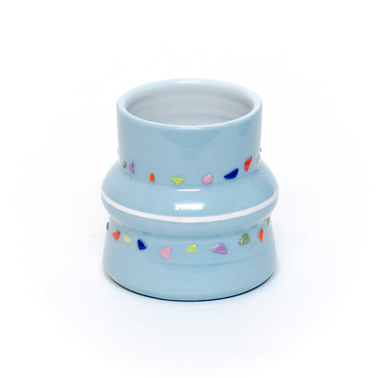Turquoise Confetti Ring Cup by Beanstalk Ceramics